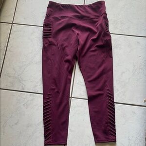 Nicole by Nicole Miller Burgundy Leggings